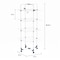 Hastings Home Clothes Drying Rack 4-tiered Laundry Station with Collapsible Shelves and Wheels for Folding 139580RNR - alternate 2